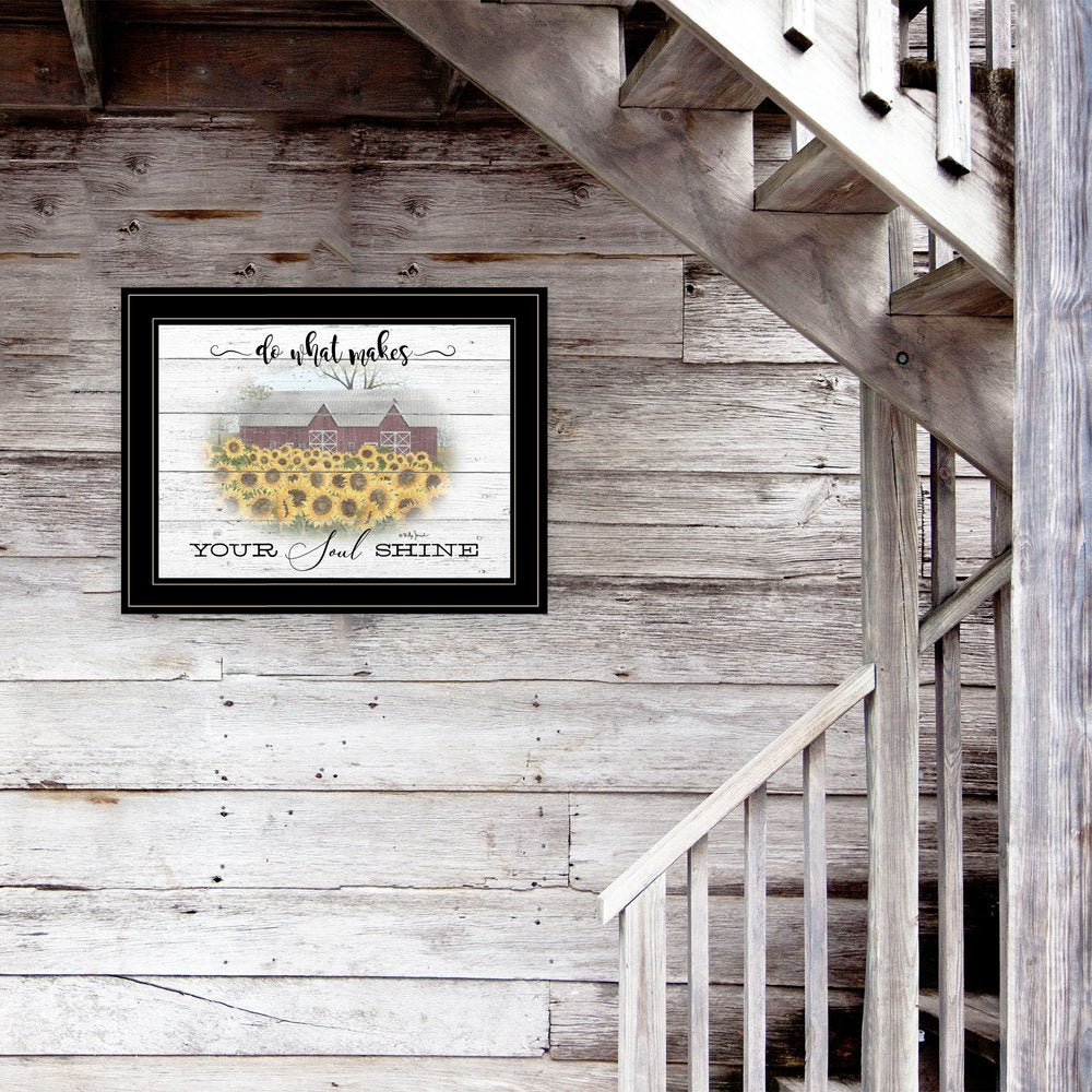 Do What Makes Your Soul Shine 2 Black Framed Print Wall Art