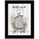 Relax Sit a Spell 2 Black Framed Print Wall Art