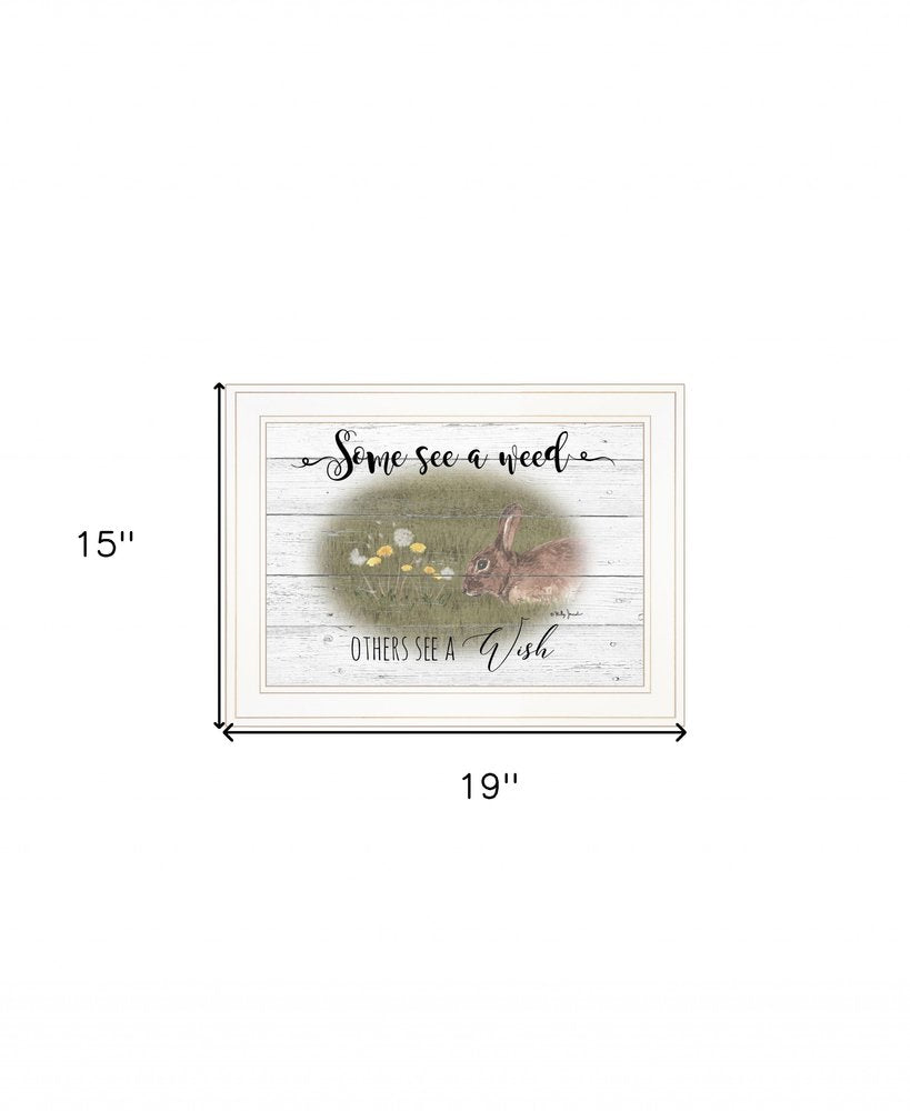 Some See A Weed 1 White Framed Print Wall Art