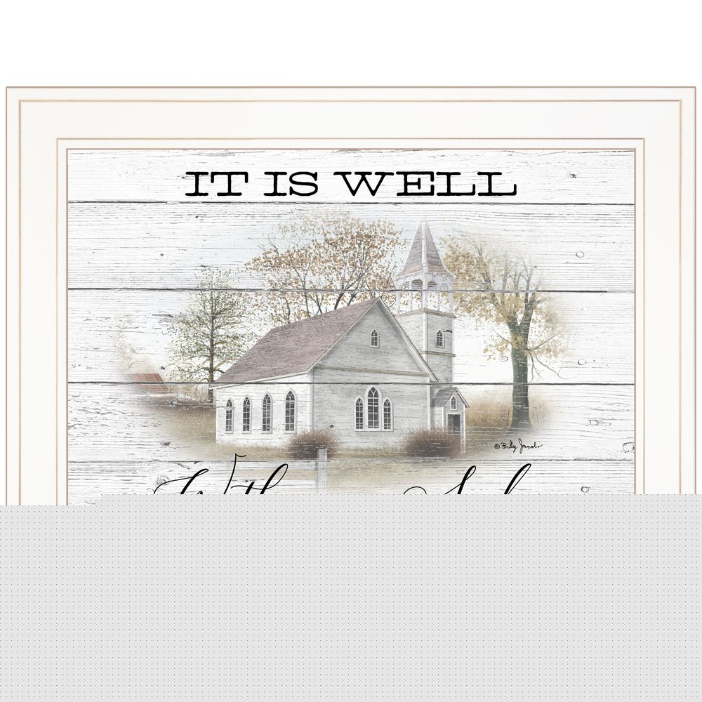 It Is Well 1 White Framed Print Wall Art