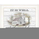 It Is Well 1 White Framed Print Wall Art