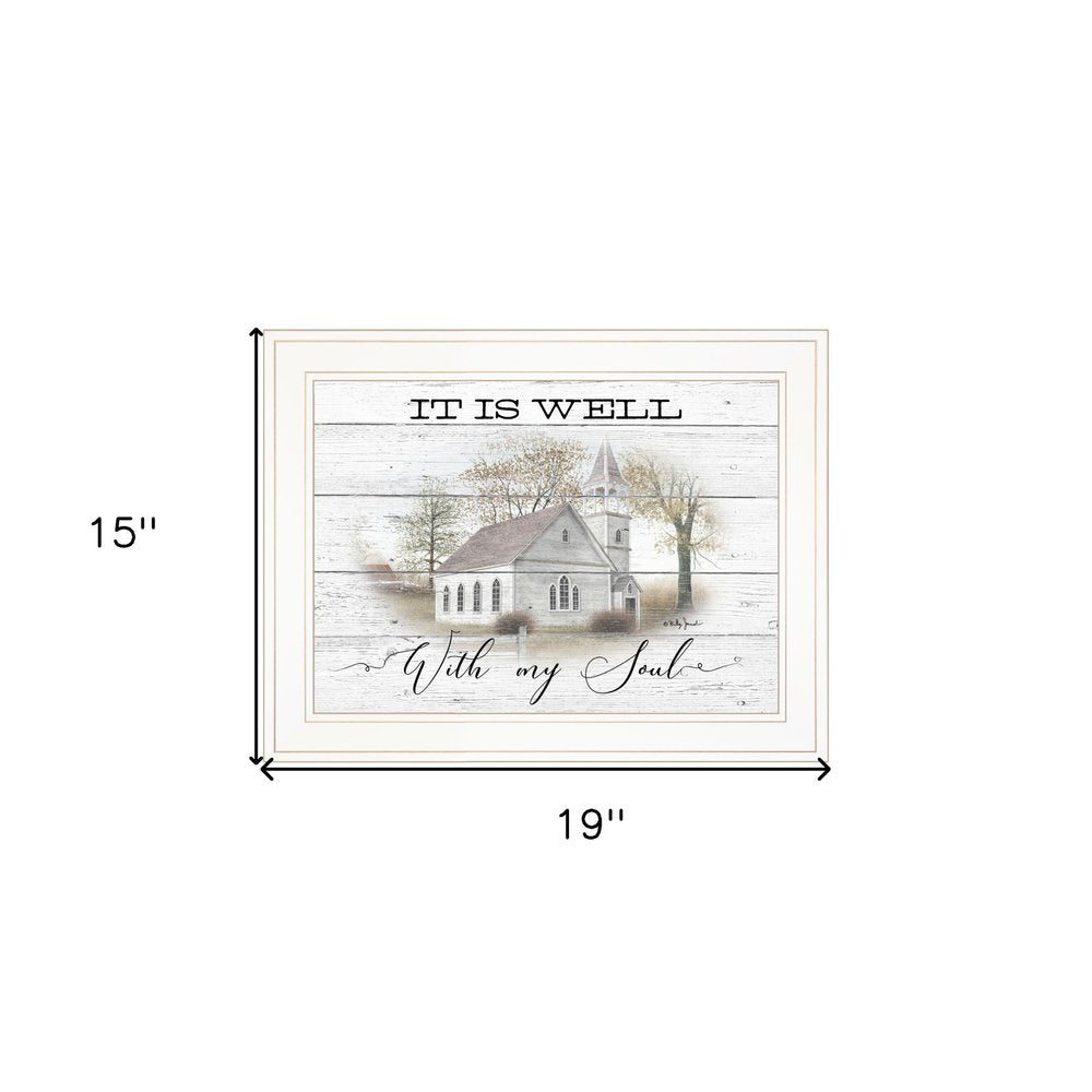 It Is Well 1 White Framed Print Wall Art