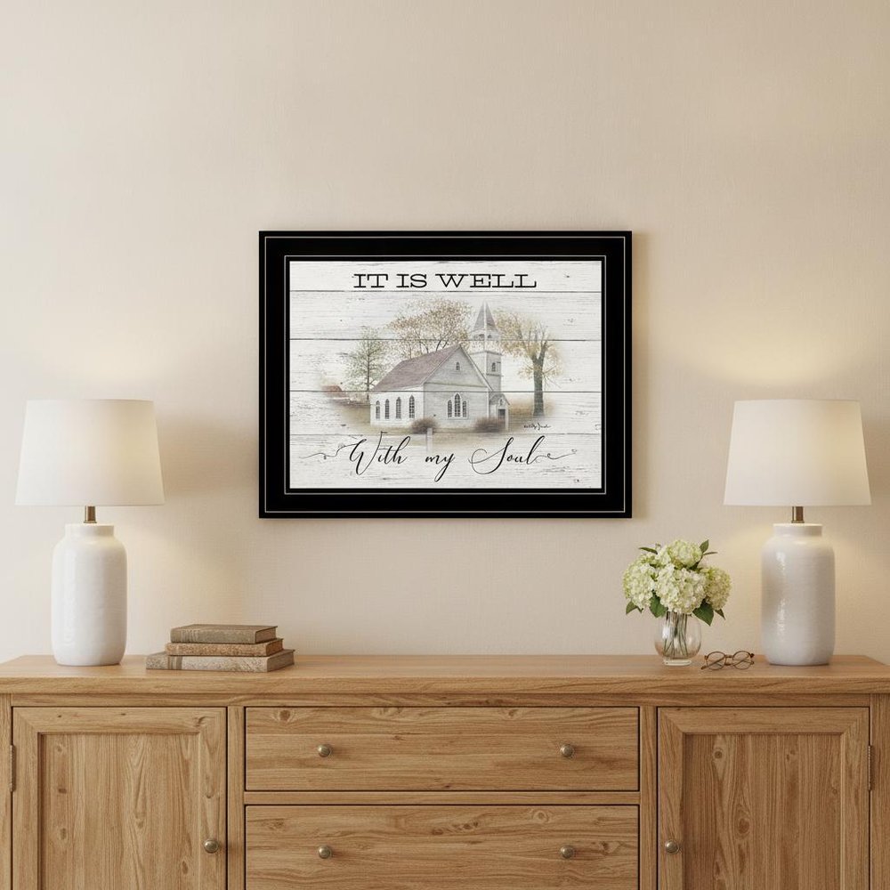 It Is Well 2 Black Framed Print Wall Art