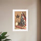 God and Country 1 White Framed Print Wall Art
