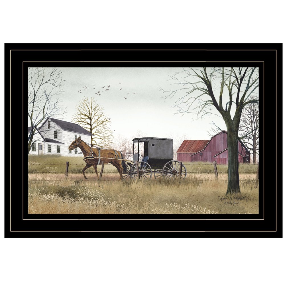 Goin to Market 3 Black Framed Print Wall Art