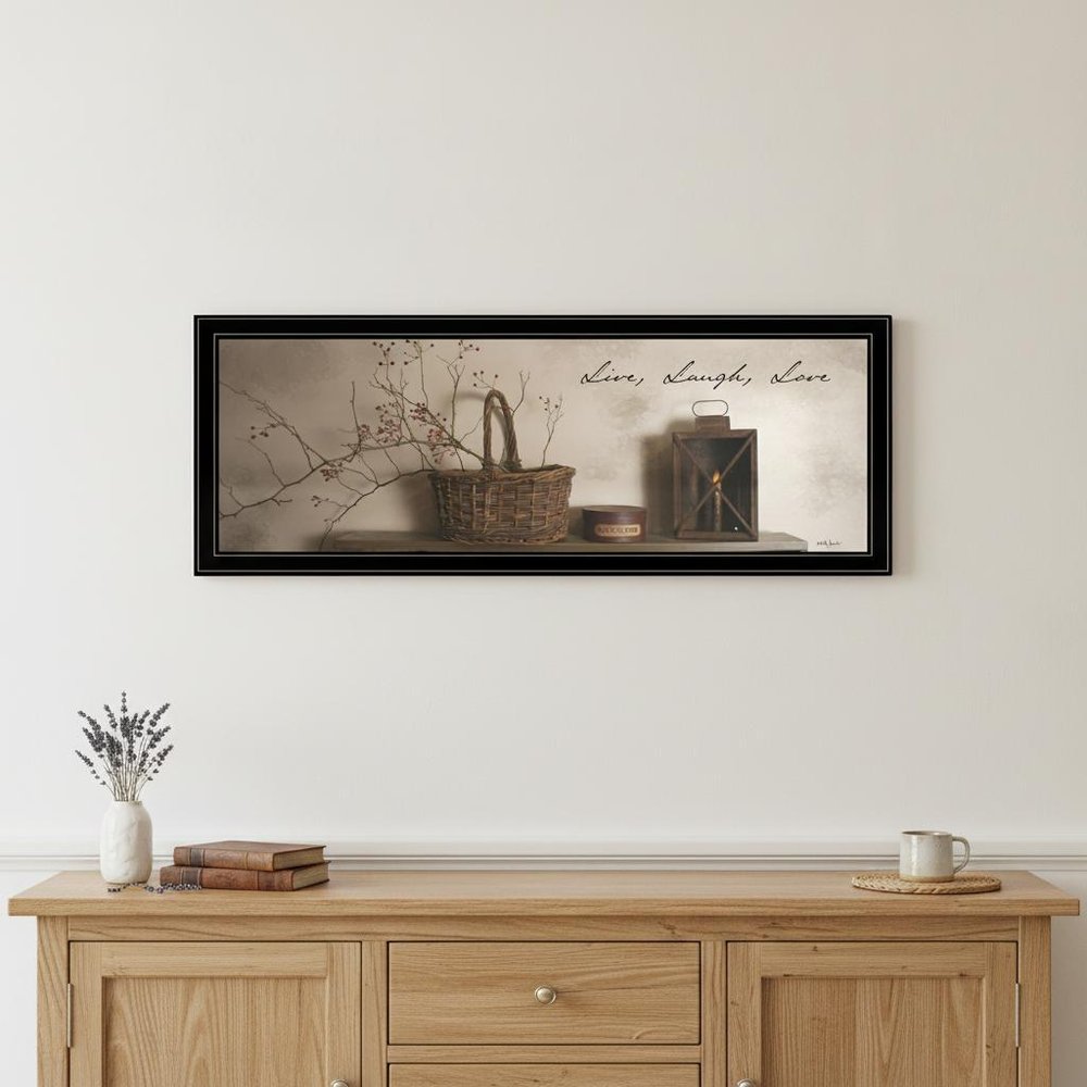 Live Laugh and Love 4 Black Framed Print Wall Art