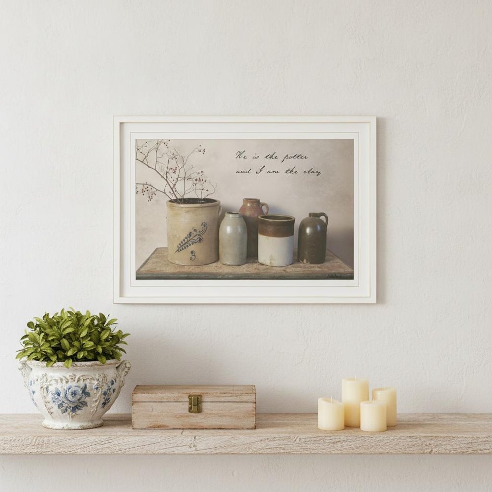 He is the Potter 1 White Framed Print Wall Art