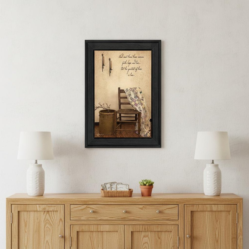 These Three Remain 2 Black Framed Print Wall Art