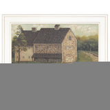 Stone Barn 2 White Framed Print Wall Art