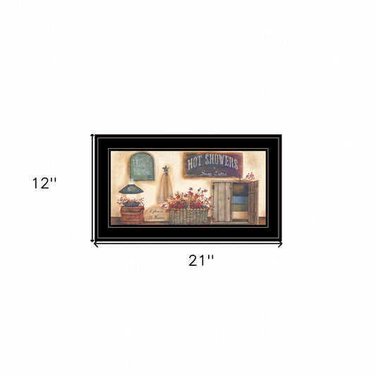 Bath House Collection 3 Black Framed Print Bathroom Wall Art