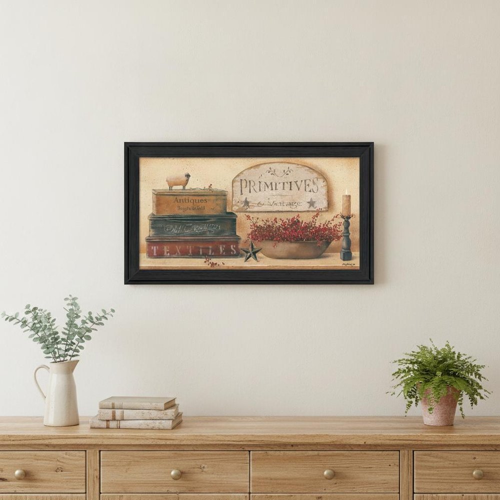 Primitives and Vintage 1 Black Framed Print Wall Art
