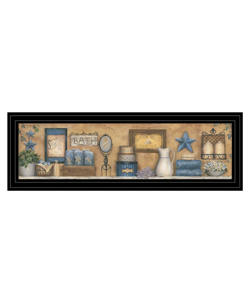 Starlight Bath 3 Black Framed Print Bathroom Wall Art