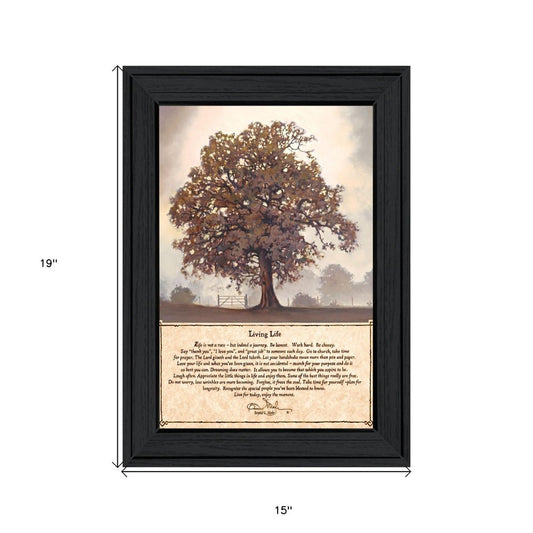 Living Life 6 Black Framed Print Wall Art