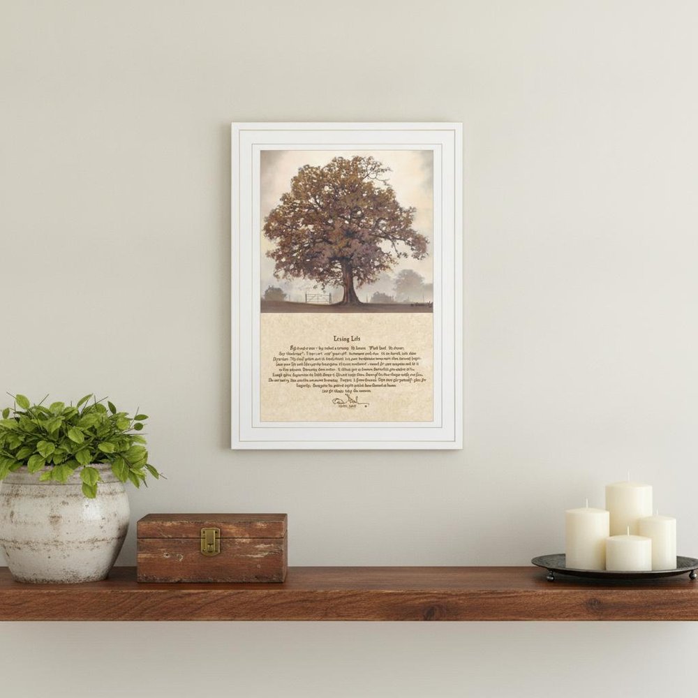 Living Life 3 White Framed Print Wall Art