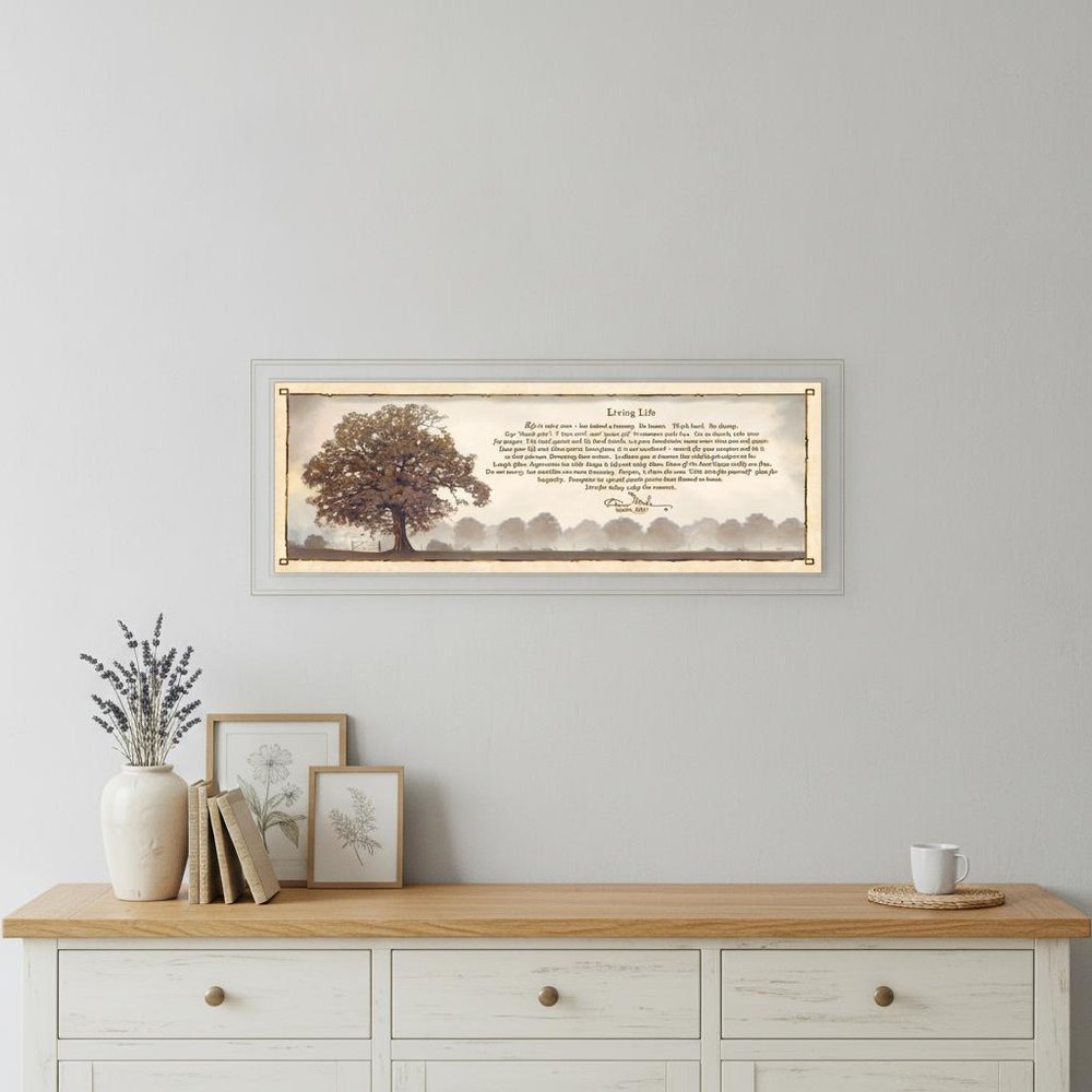 Living Life 10 White Framed Print Wall Art