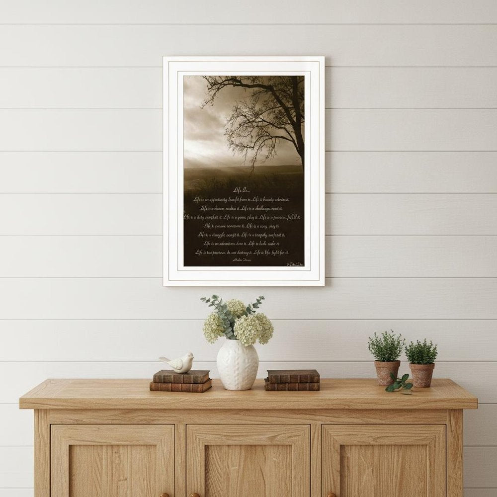 Life is 2 White Framed Print Wall Art