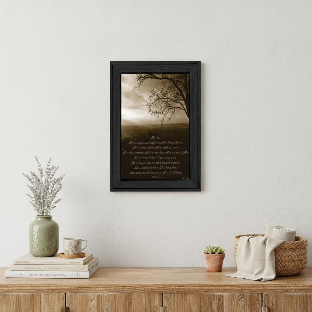 Life is 3 Black Framed Print Wall Art