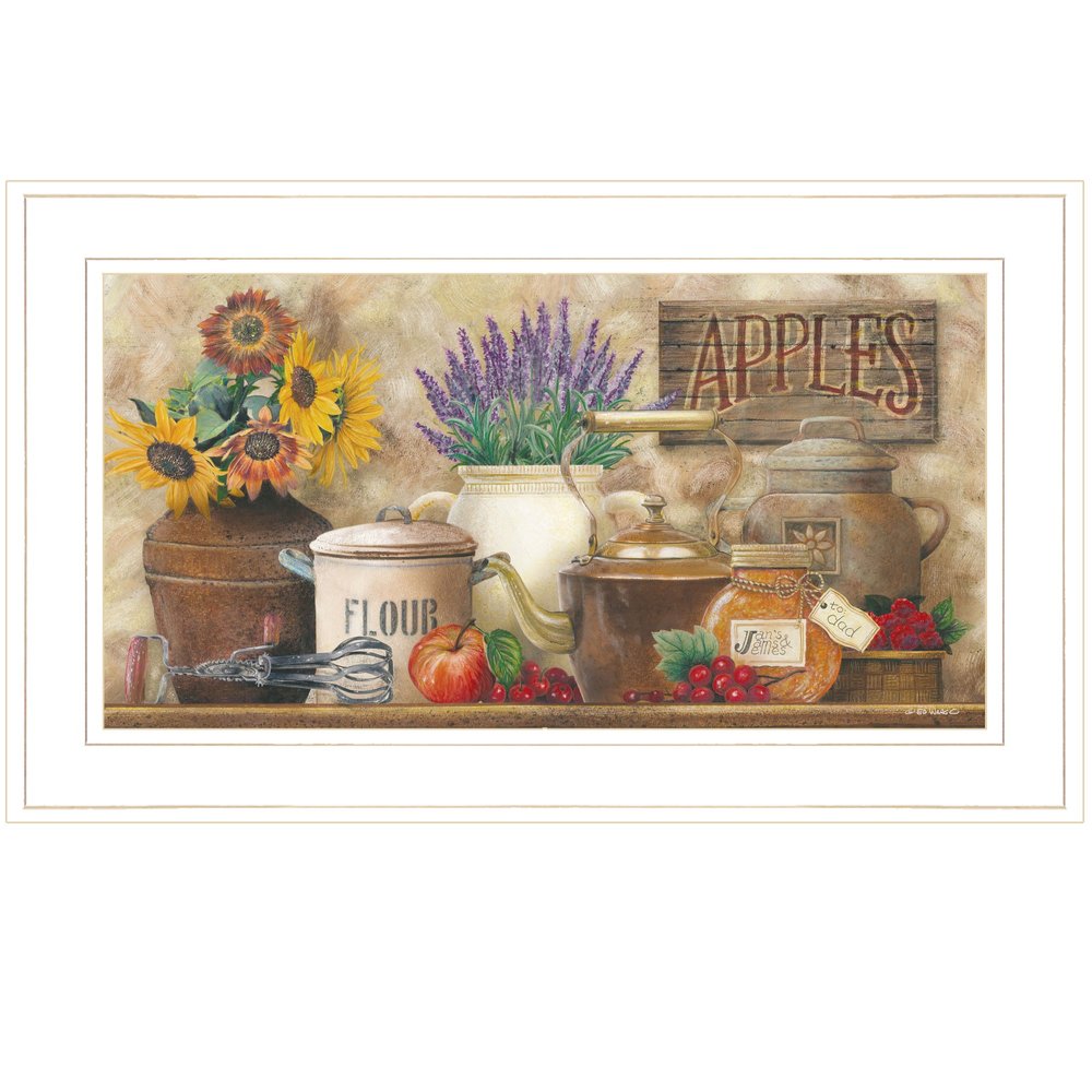 Antique Kitchen 4 White Framed Print Kitchen Wall Art