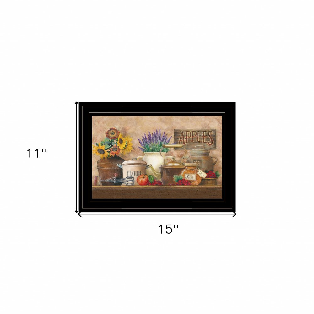 Antique Kitchen 2 Black Framed Print Kitchen Wall Art