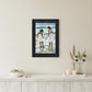 Two Girls at the Beach 3 Black Framed Print Wall Art
