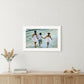Running on the Beach 2 White Framed Print Wall Art