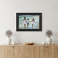 Running on the Beach 3 Black Framed Print Wall Art