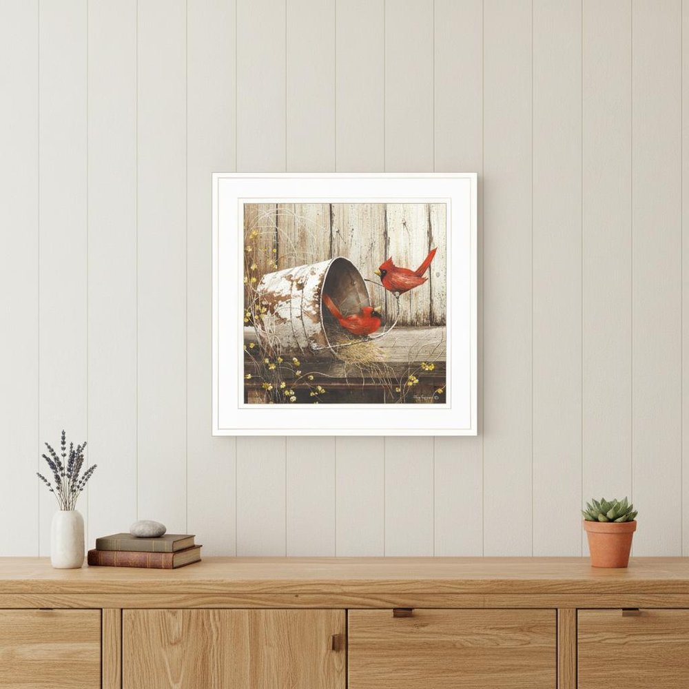 Playing Around 15x15 White Framed Print Wall Art