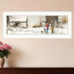 Snowmen from Heaven 2 White Framed Print Wall Art