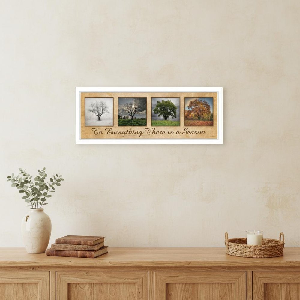 There is a Season 1 White Framed Print Wall Art