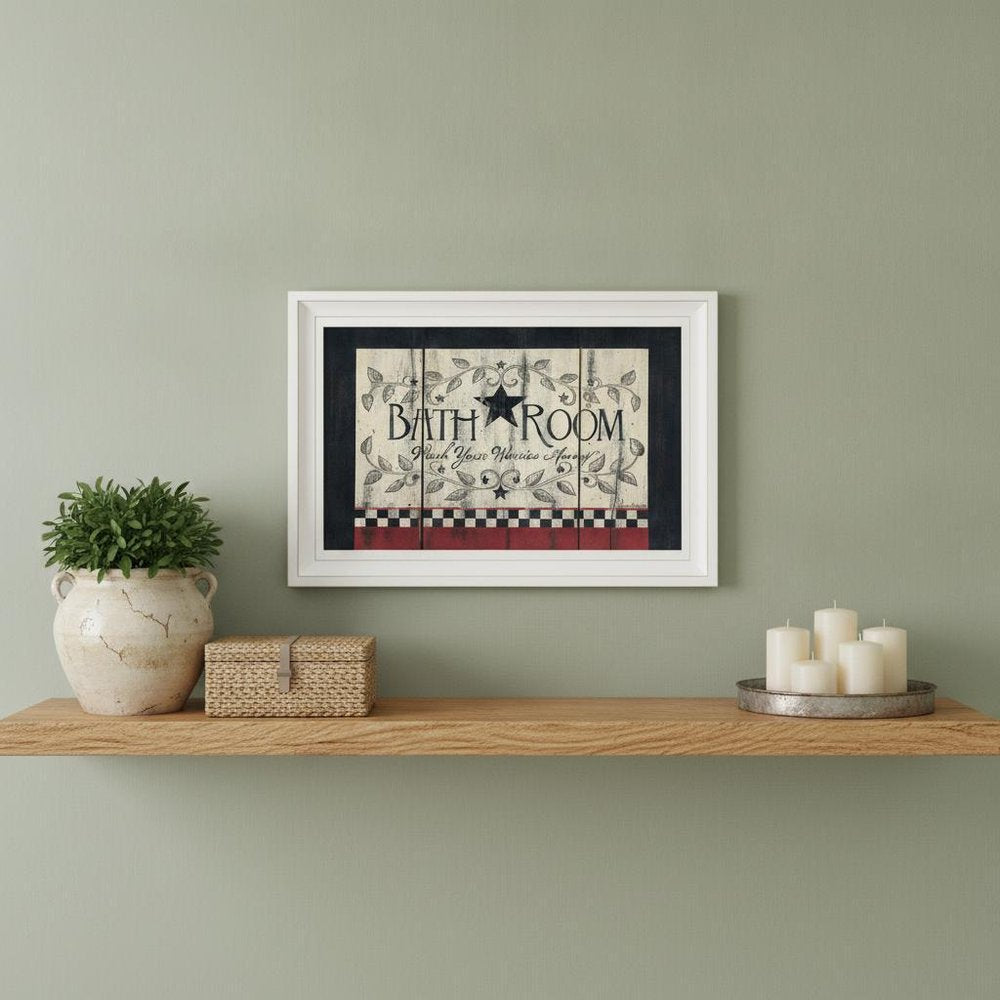 Bathroom 2 White Framed Print Bathroom Wall Art