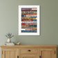 Red White and Blue Pledge Of Allegiance White Framed Print Wall Art