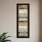 Family Rules Shutter 4 Black Framed Print Wall Art