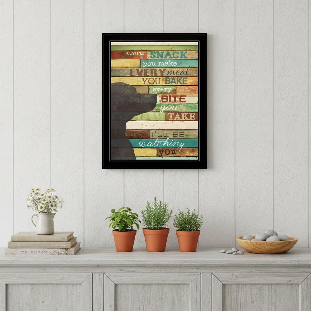 Ill Be Watching You 7 Black Framed Print Wall Art