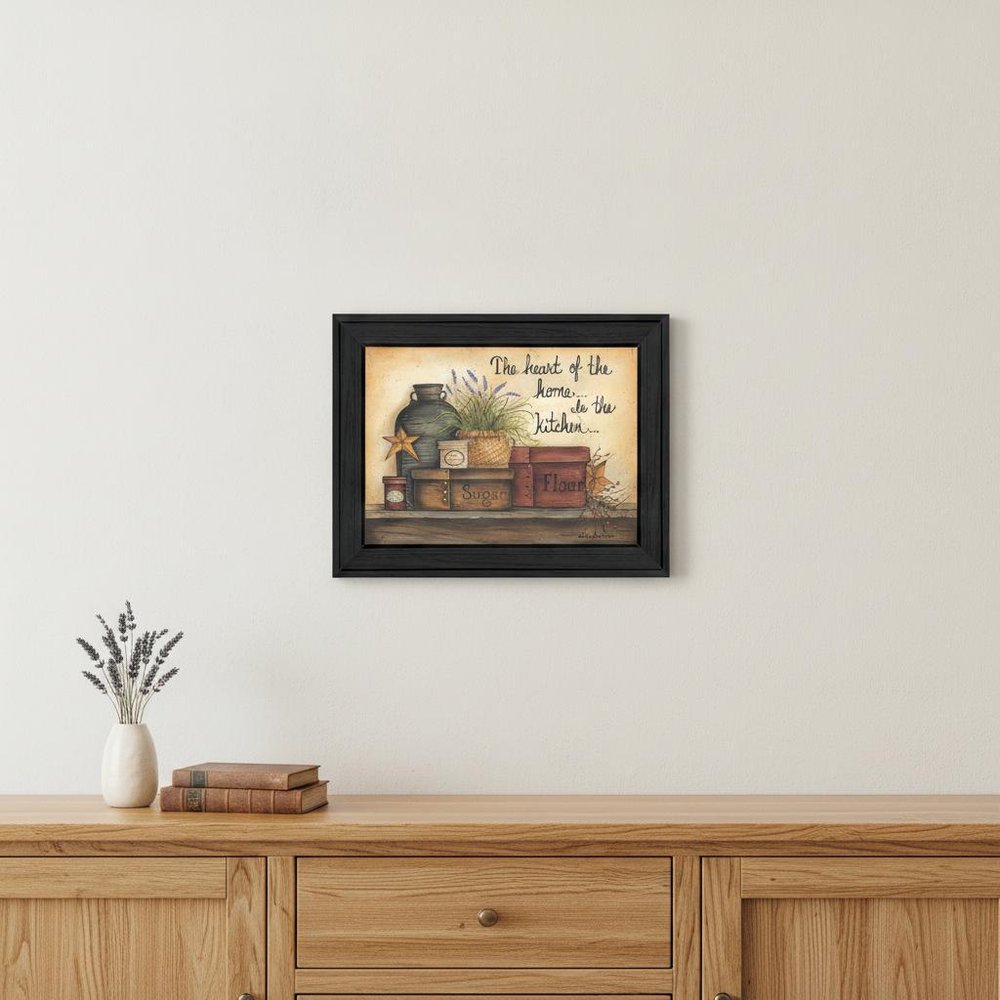 Heart of the Home 7 Black Framed Print Kitchen Wall Art
