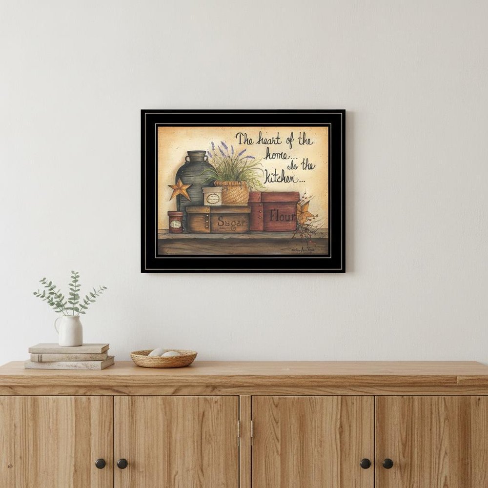 Heart of the Home 8 Black Framed Print Kitchen Wall Art