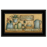 Country Kitchen 7 Black Framed Print Kitchen Wall Art