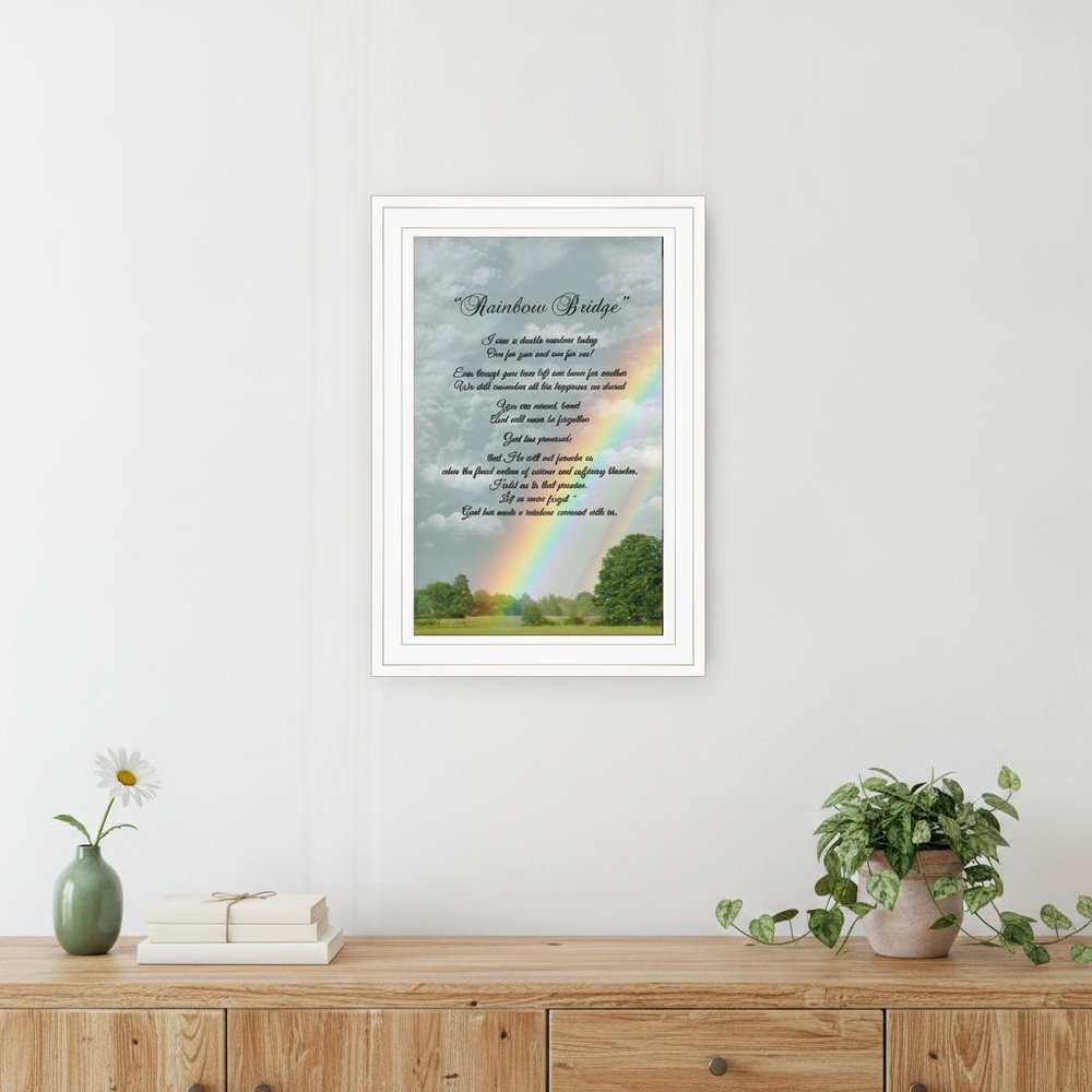 Rainbow Bridge 1 White Framed Print Wall Art