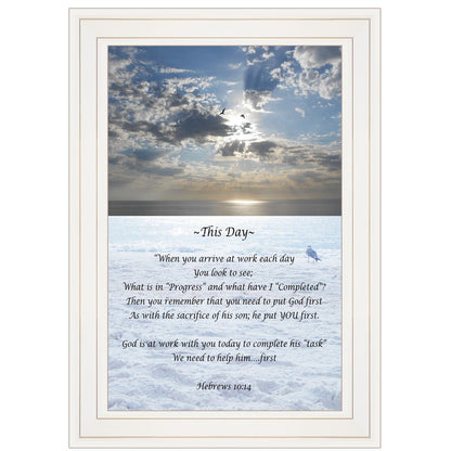 This Day 1 White Framed Print Wall Art