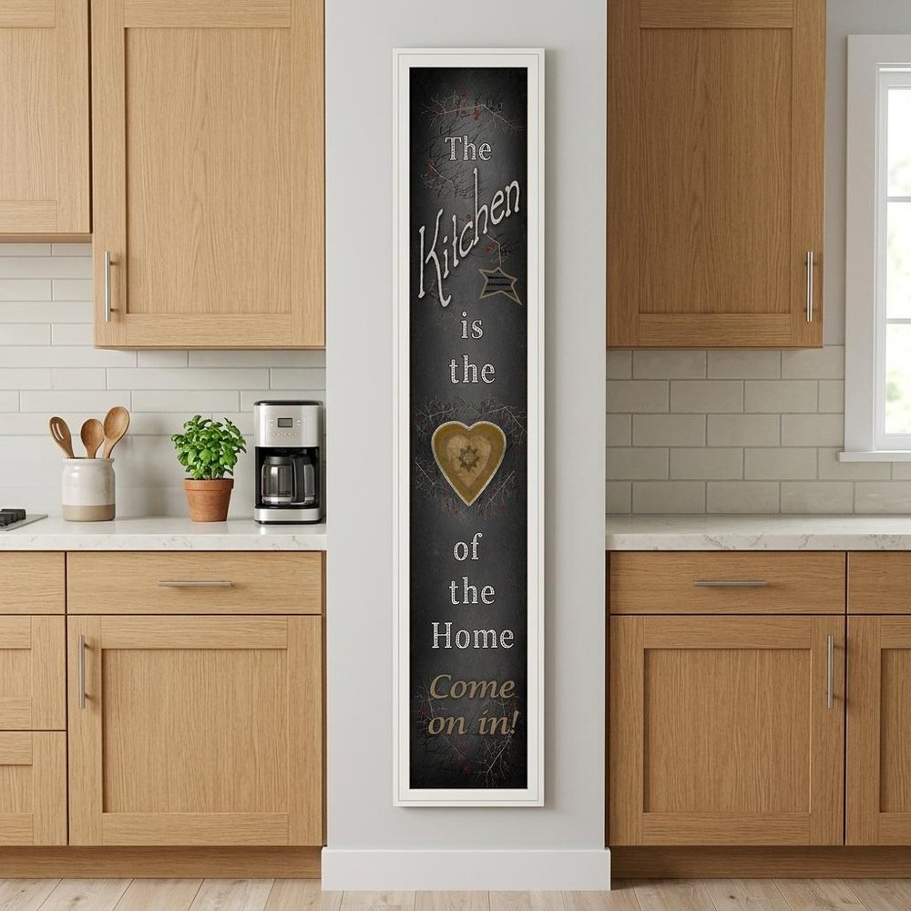 Chalkboard Kitchen 3 White Framed Print Kitchen Wall Art