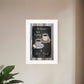 Sit Long Talk Much Chalkboard Framed 1 White Framed Print Wall Art