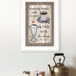 Everyday Starts with Coffee 1 White Framed Print Wall Art