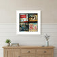 At The Movies 3 White Framed Print Wall Art