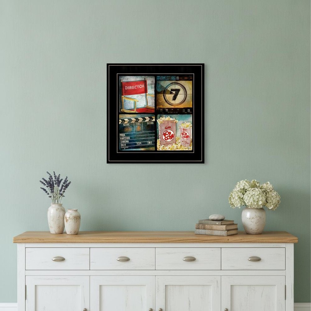 At The Movies 5 Black Framed Print Wall Art