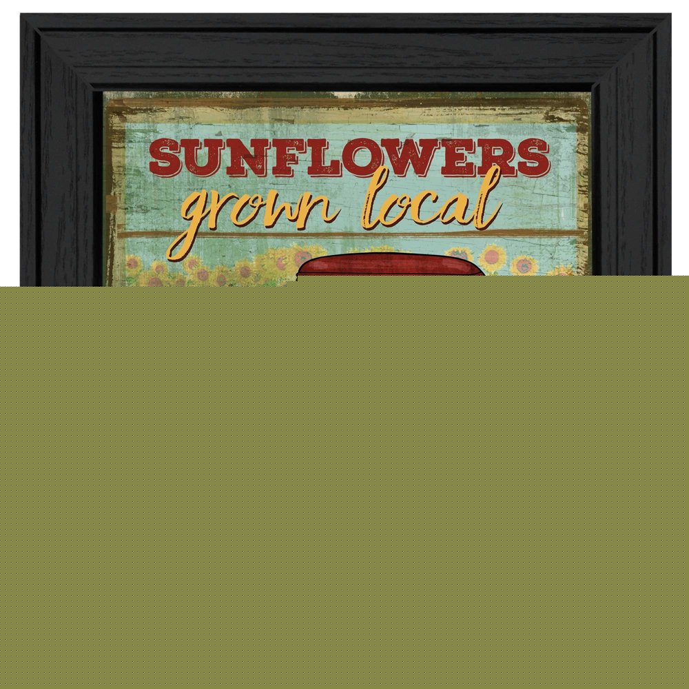 Sunflowers from the Farm 3 Black Framed Print Wall Art