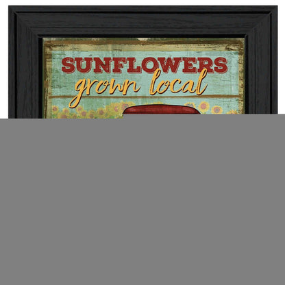 Sunflowers from the Farm 3 Black Framed Print Wall Art
