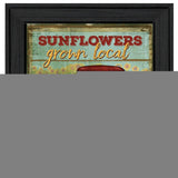 Sunflowers from the Farm 3 Black Framed Print Wall Art
