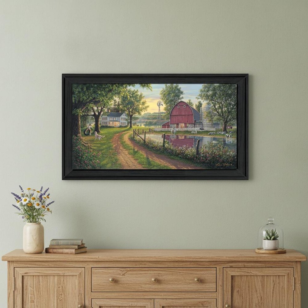 The Road Home 11 Black Framed Print Wall Art