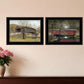 Set Of Two Bridges of 2 Black Framed Print Wall Art