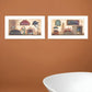 Set Of Two Bath 2 White Framed Print Bathroom Wall Art