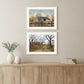 Set Of Two Country Roads 1 White Framed Print Wall Art